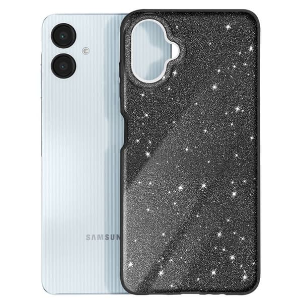 Coque - Samsung Galaxy A06 - Pailletter - Stødabsorberende - Glitrende Sort Svart