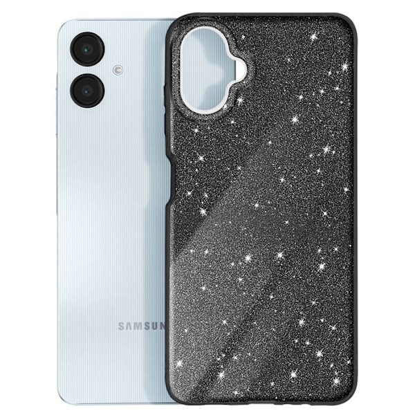 Glitrende Stødsikker Etui til Samsung Galaxy A06 Sort Svart