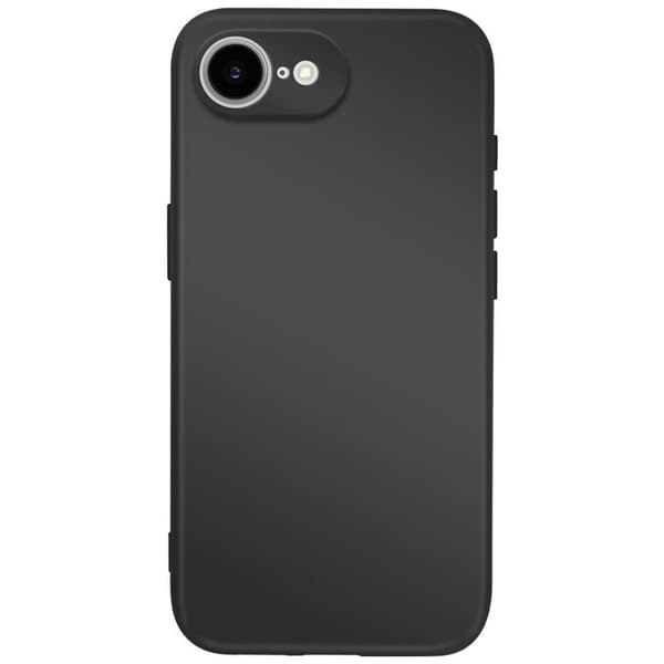Skal - AVIZAR - iPhone 16e - Soft-Touch - Halvstyv silikon - Svart Svart
