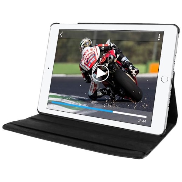 Kotelotasku - Apple - iPad 9.7 (2017) - Musta - Käännettävä tuki 360° - Täydellinen suojaus Svart
