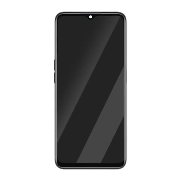 LCD-skærm - Realme - 9i 5G - Original - Formonté på chassis - Sort Svart