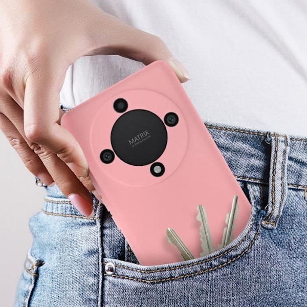 Taske til Honor Magic 5 Lite 5G - AVIZAR - Halvstiv Soft-touch Anti-fingeraftryk Powder Pink Rosa
