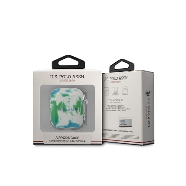 Silicone Cover til Airpods 1 / 2 - U.S Polo - Stødabsorberende Beskyttelse - Grøn