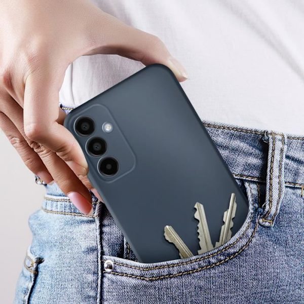 Fodral till Samsung Galaxy A15 - AVIZAR - Halvstyv Soft-touch Anti-fingeravtryck midnattsblå Blå