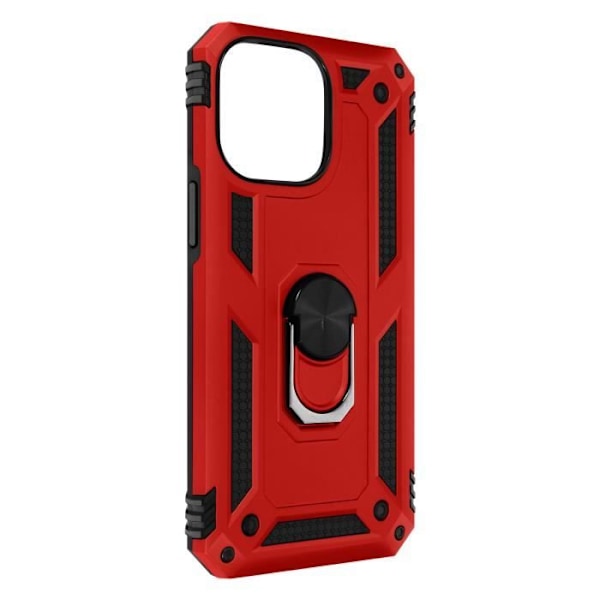 iPhone 14 Pro Hybrid Shockproof Cover Support Ring Video Support rød Röd