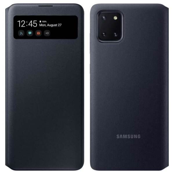 Galaxy Note 10 Lite Translucent Fodral S View Plånboksfodral Original Samsung Black