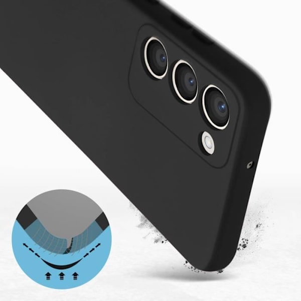 Etui, der er kompatibelt med Samsung Galaxy S23 Plus semi-stivt sort etui