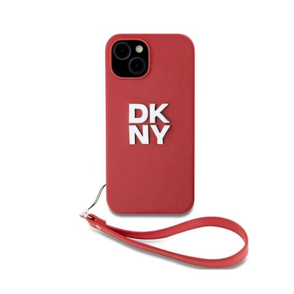 Skydd för Apple iPhone 13 med metalliskt logotyp och handledsrem DKNY Röd Röd