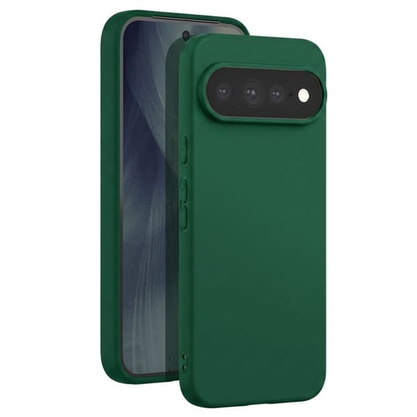 Siliconfodral för Pixel 11, mjukt och stöttåligt, oljefobiskt, mörkgrön Grön