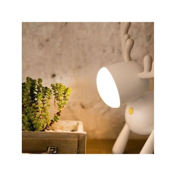 Art-Deco Reindeer Wireless Night Light Lamp 5V Portable Eko White