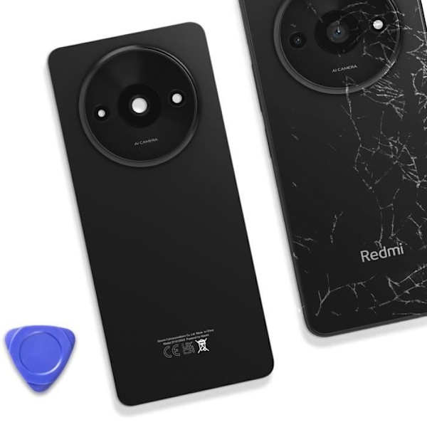 Udskiftning bagrude - AVIZAR - Xiaomi Redmi A3 - Sort Svart