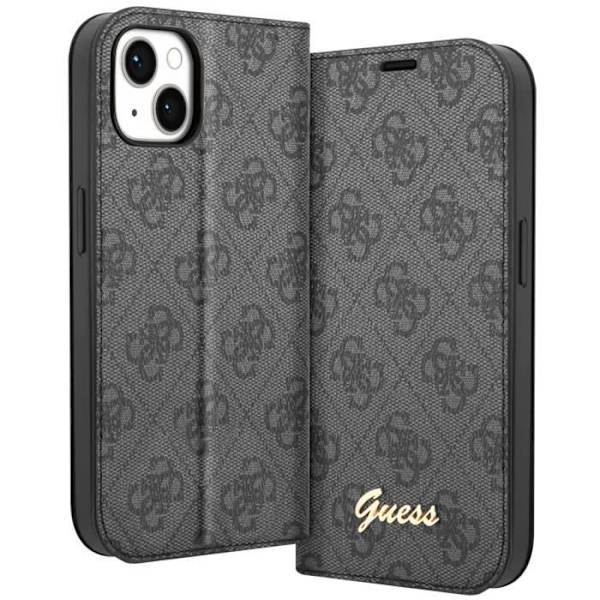 Ylellinen kotelo iPhone 14 Plus Elegant Design -korttikotelolle 4G Guess Pattern Black Svart