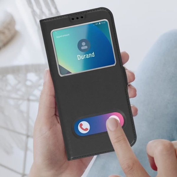 iPhone 13 Mini-fodral - AVIZAR - Dubbel fönster videoställ - Svart Svart