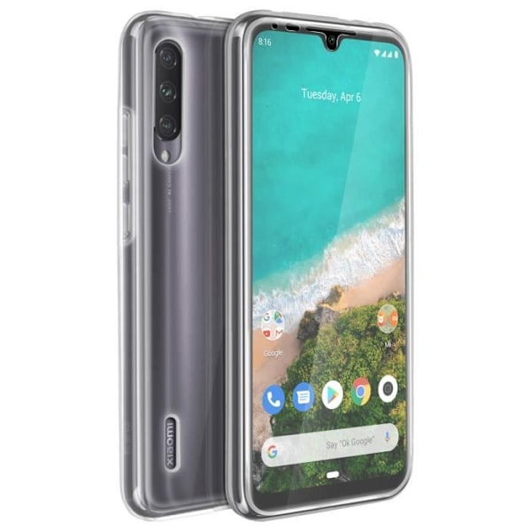 Komplet beskyttelsescover til Xiaomi Mi A3 - AVIZAR - Hvid - Gennemsigtig - Tynd og let - Stiv - Glat Transparent