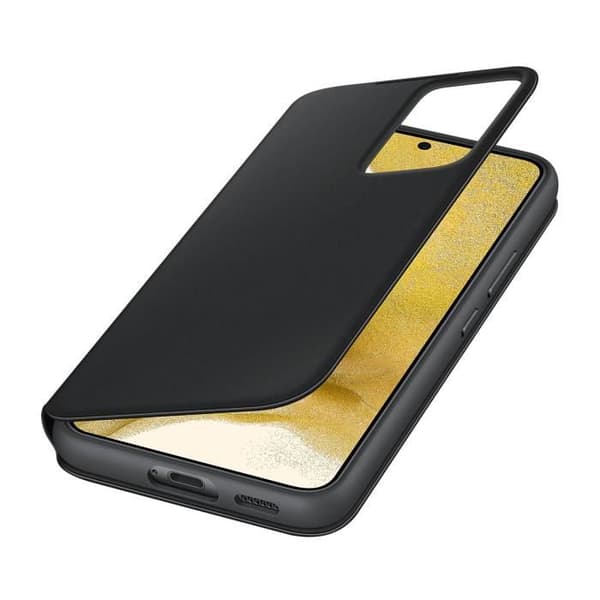 Etui - Samsung - Galaxy S22 Plus - Smart Clear View Cover - Sort - Fuld beskyttelse Svart