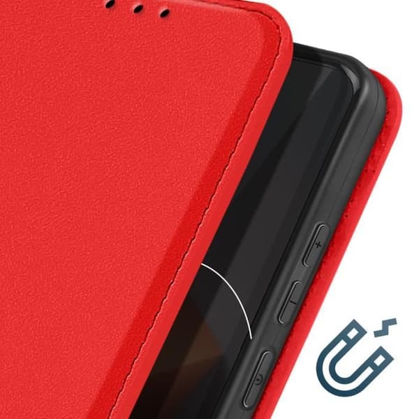 Étui AVIZAR til Xiaomi Redmi Note 13 Pro Plus - Rød - Semi-rigid - Video støtte funktion Röd