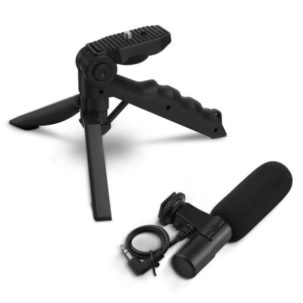 Mikrofoniliitäntä 3,5 mm Vlogging Laadukas ääni Monitoimijalusta Muvit Black