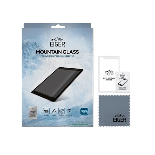 Näytönsuoja Galaxy Tab A8 10,5":lle Premium Tempered Glass Asahi 2.5D Eiger Transparent Transparent