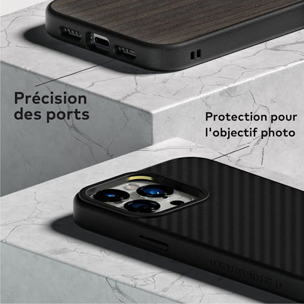 Etui - RhinoShield - SolidSuit - iPhone 13 Pro - Stødabsorbering - Sort - Søges Svart