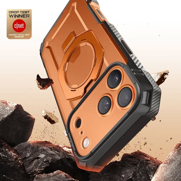 Coque Intégrale til iPhone 17 Pro MagSafe Serie Unicorn Beetle Grip Pro Supcase Orange Apelsin