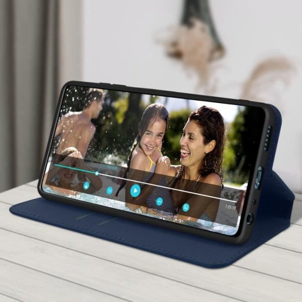 Etui til Samsung Galaxy A72 Folio Wallet Function Stand Blue