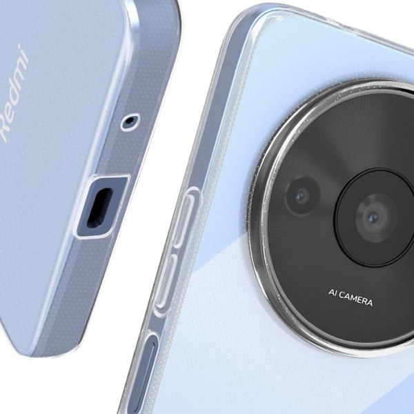 Skyddspaket för Xiaomi Redmi A3 - MAYAXESS - Mjukt fodral och 9H härdat glas - Transparent Transparent