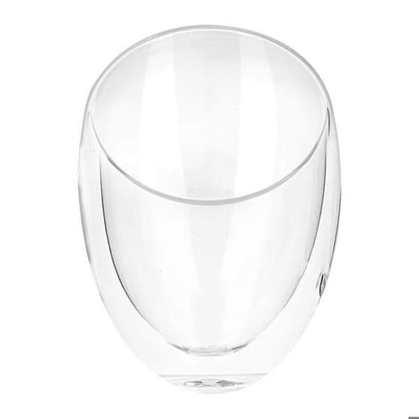 Dryckesglas - CHEFFINGER - 2-pack - Dubbelvägg - 350ml - Transparent Borosilikatglas Vit