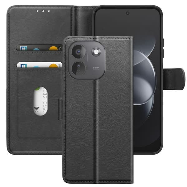 Pungetui til Redmi Note 17 Pro Serie Chesterfield med Støtte Sort Svart
