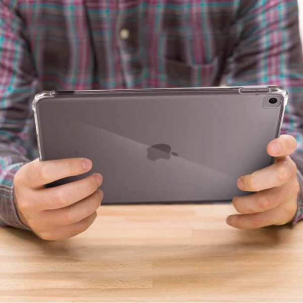 Apple iPad 2019 10.2 / Air 2019 etui Silikone Fleksible hjørner Bumper gennemsigtig hvid