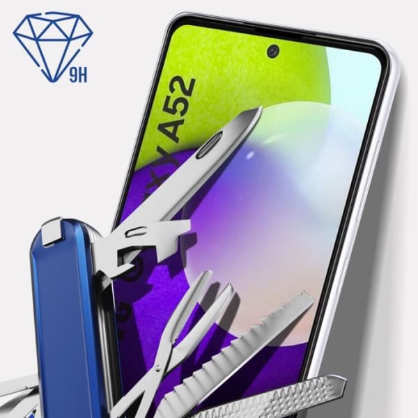 Samsung A52 ja A52s karkaistu lasikalvo 9h viistetty Hardglass Max Lite 3mk musta