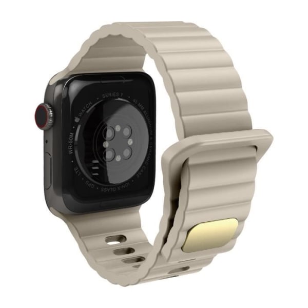 Armband för Apple Watch 41 mm / 40 mm / 38 mm flexibel och mjuk silikonbeige