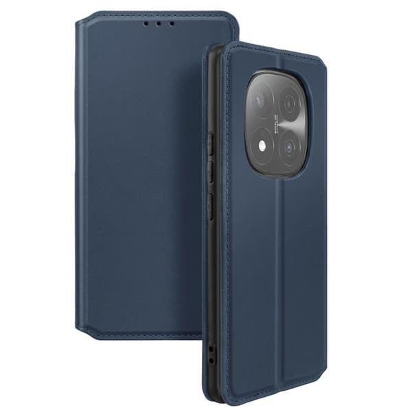 Klapetui til Xiaomi Redmi Note 14 Pro / 14 Pro Plus Classic Edition Mørkeblå Blå
