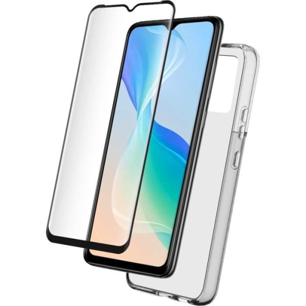 Pack Vivo Y76 5G Transparent Fodral + Härdat glas Bigben