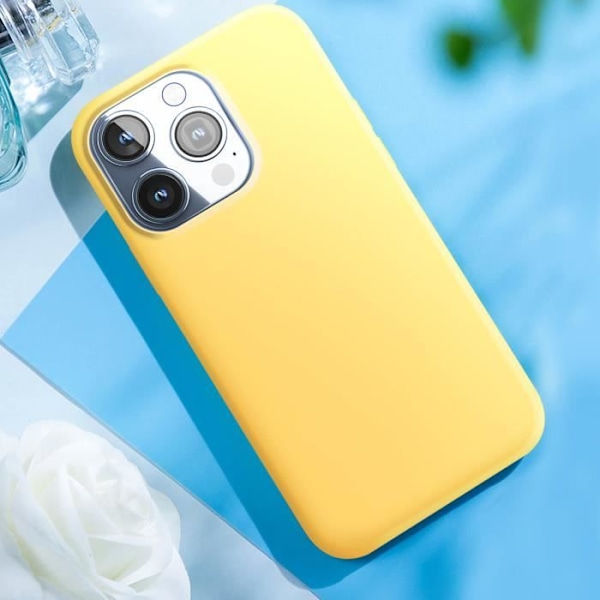 Kuori - MOXIE - iPhone 15 Pro - Puolijäykkä - Keltainen - Iskunkestävä ja naarmunkestävä Gul