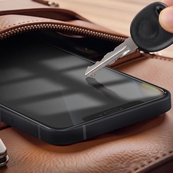 Härdat glas för iPhone 12 / 12 Pro Stötsäker med installationskit Magic Box Zanaé Transparent Vit