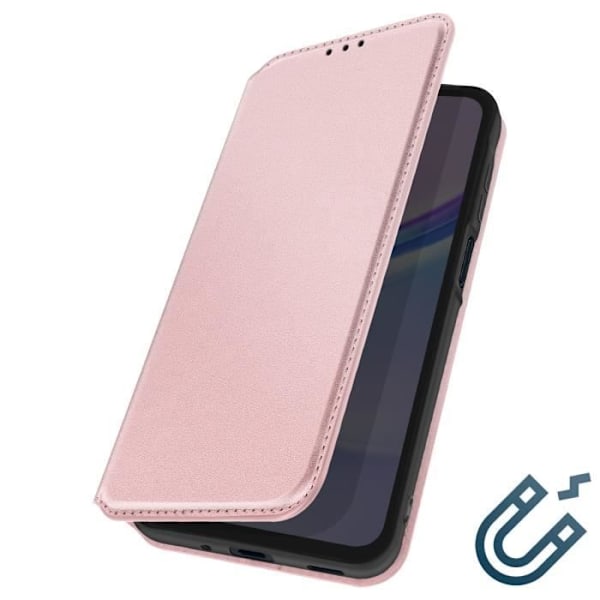 Etui til Samsung Galaxy A16 Flip Card Holder og Video Holder Champagne Pink Rosa