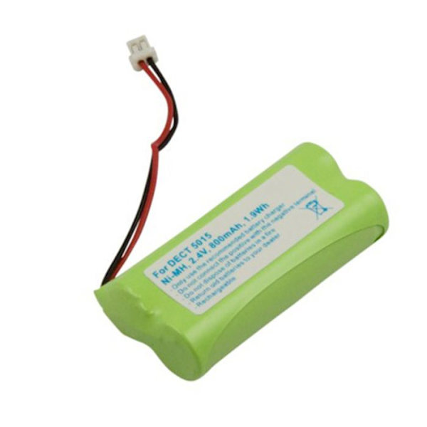 Batteri för trådlös telefon Audioline DECT 5015 NiMH 2.4V 800mAh 1.9Wh Grön Grön