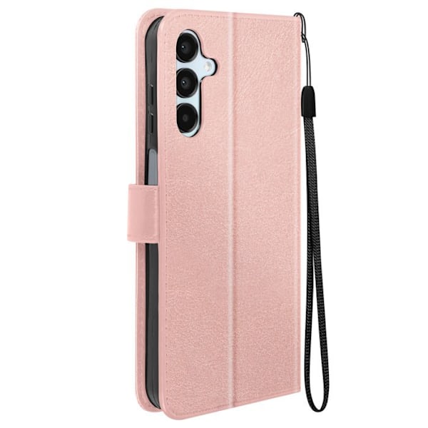 Pung etui til Samsung A15 5G - MAYAXESS - Champagne Pink - Stand og håndledsrem funktion Rosa