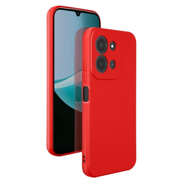 Redmi 15C Soft-Touch -silikoni Fast Cover -kuori punainen Röd