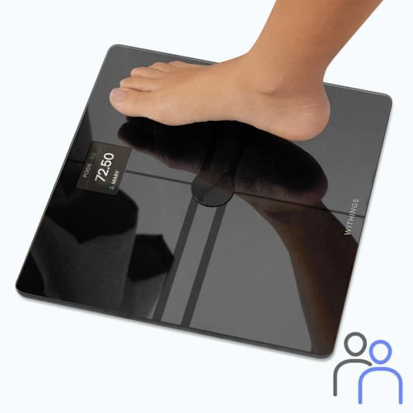 Ansluten våg - WITHINGS - Body Comp - Full spårning - 5 lägen - Batteritid 18 månader Svart