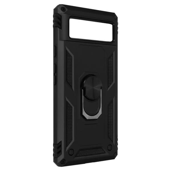 Coque Antichoc - Google - Pixel 6A - Sort - Hold ring - Video holder - Bi-material svart