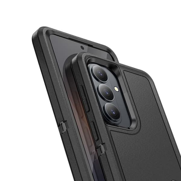 Forstærket Cover til Galaxy S26 Plus Tri-materiale med Indbygget Stativ Sort Svart