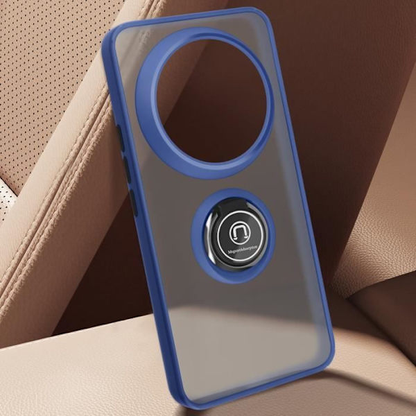 Fodral till Xiaomi 14 Ultra - AVIZAR - Metallringstödfunktion - Midnattsblå Blå