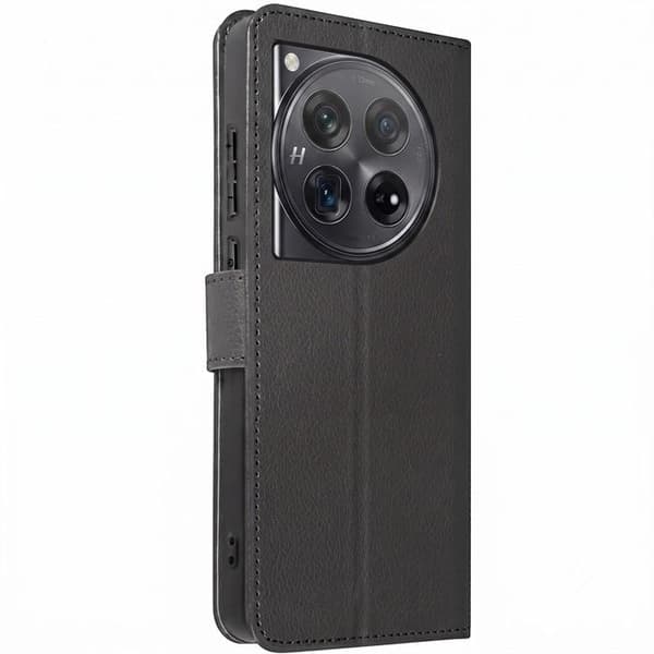 Etui til OnePlus 12 og OnePlus 12R - AVIZAR - Flip Wallet Video Support - Sort Svart