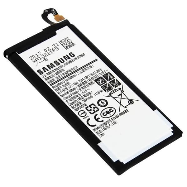 Batteri - SAMSUNG - EB-BA520ABE - 3000mAh - Litiumjon - Galaxy A5/J5 2017 Grå