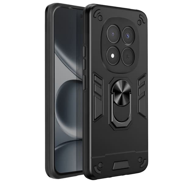 Cover til Redmi Note 15 Pro 5G med sort magnetisk ring Svart