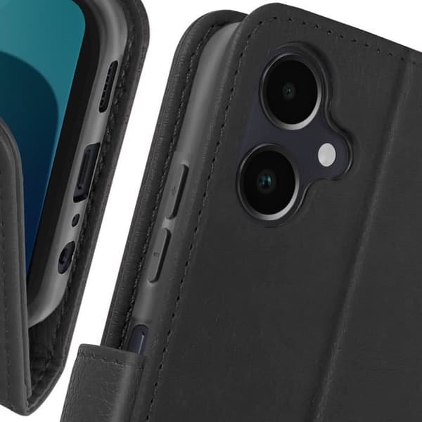 Etui til Samsung Galaxy A06 - AVIZAR - Wallet Flip og Video Support - Sort Svart