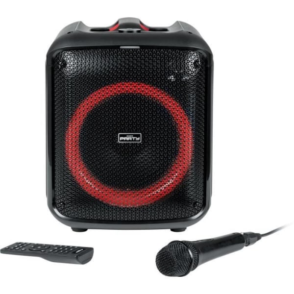 BIGBEN PARTYBTHPMAX - Langaton valokaiutin - Bluetooth 5.3 - 200W - USB, SD, Aux-In - Langallinen mikrofoni (ihanteellinen karaoke)