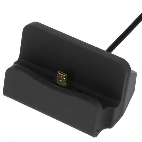 Smartphone dockingstation - Noname - Micro-USB - Hurtig opladning - Synkronisering - Sort Svart