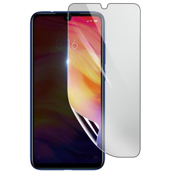 Näytönsuoja - 3MK - Xiaomi Redmi Note 7 - Iskunkestävä Hydrogeeli - Läpinäkyvä - Naarmuuntumaton Transparent